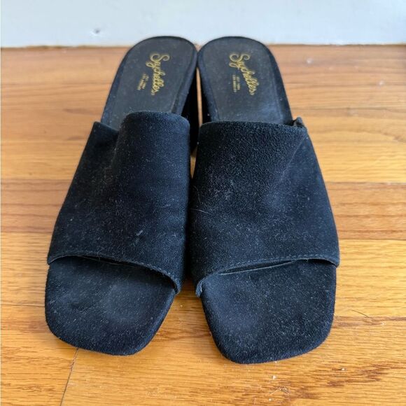 Seychelles Black Velvet Slip-On Mules – Size 7 - Picture 7 of 7